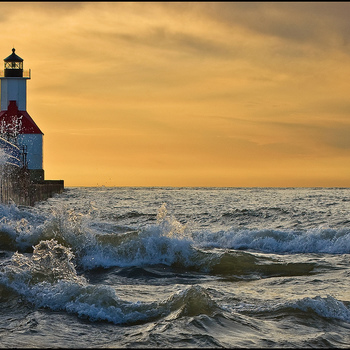 <p>Waves splash against the St. Joseph, Michigan lighthouse Pier on a mild but windy April evening.</p>

<p>Credit: <a href="https://www.flickr.com/photos/lapstrake/">Tom Gill</a></p>
